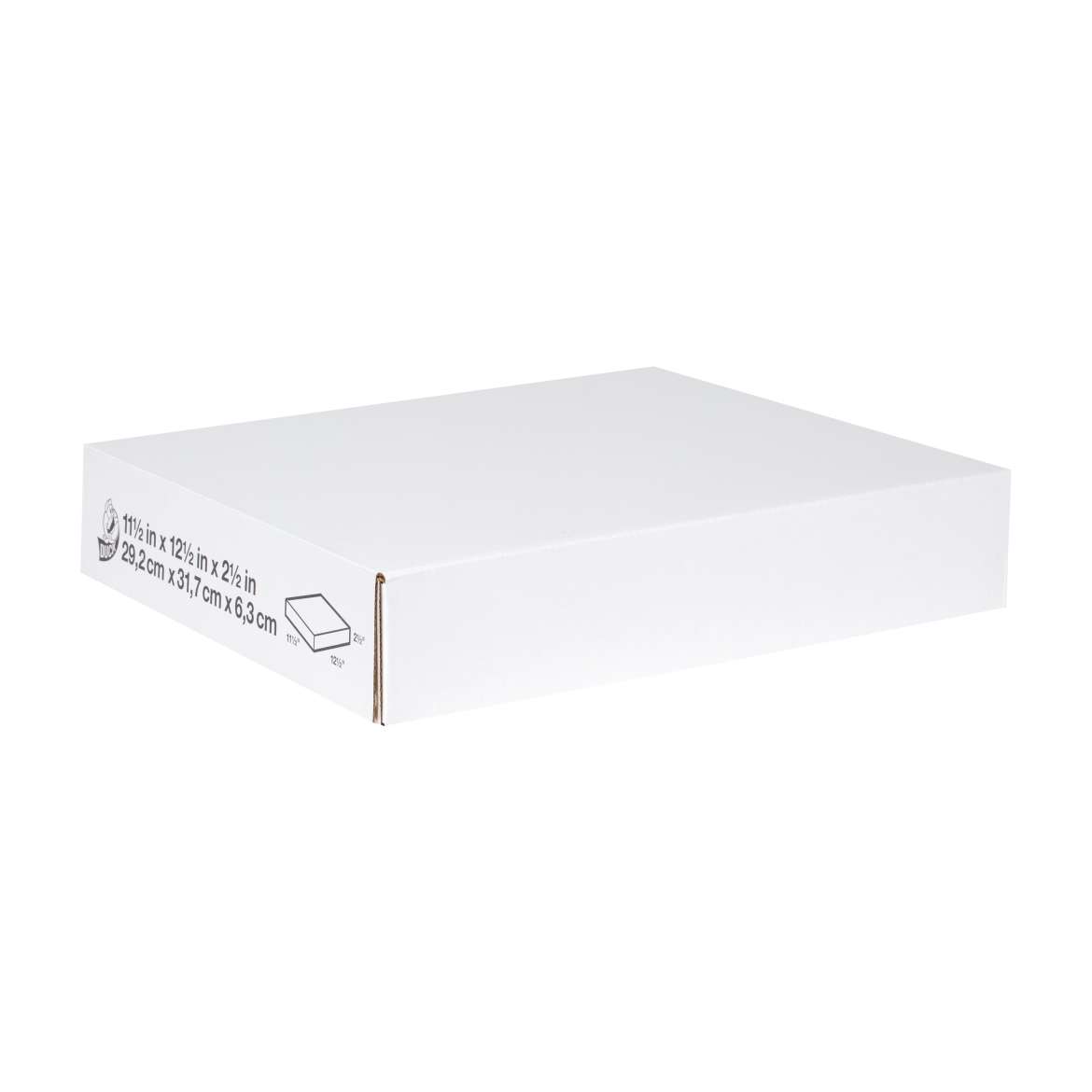 Duck® Brand Self-Locking Mailing Box - White, 12.5 in. x 11.5 in. x 2.5 in. Image
