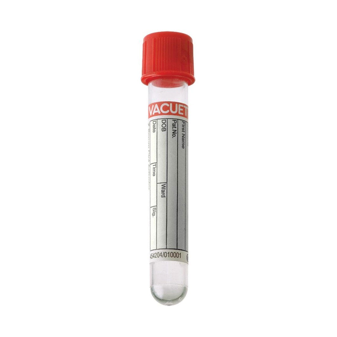 Vacutainer Tube 6ml Red, with Clot Activator- 50/Box