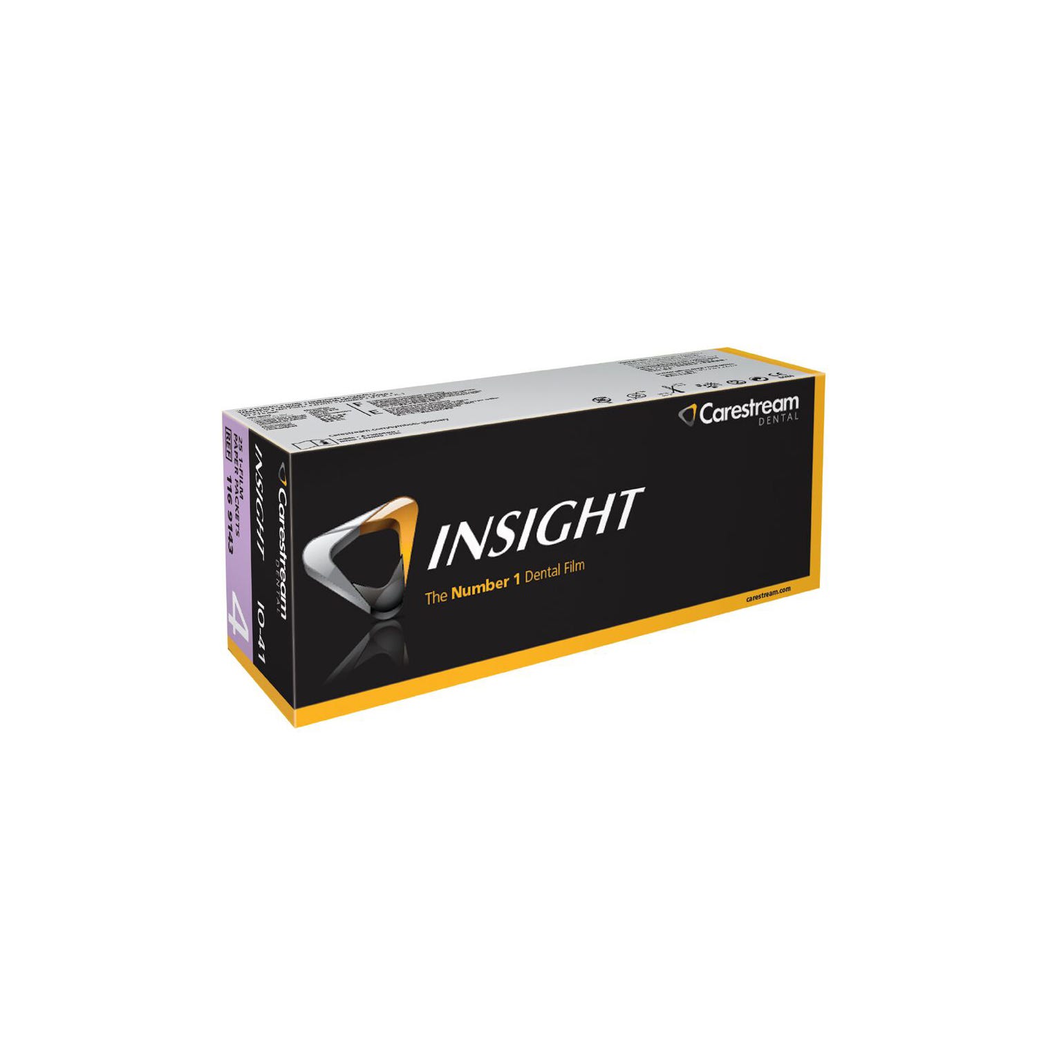 INSIGHT™ Dental Film, Size 4, IO-41, Occlusal Paper Packets - 25/Box