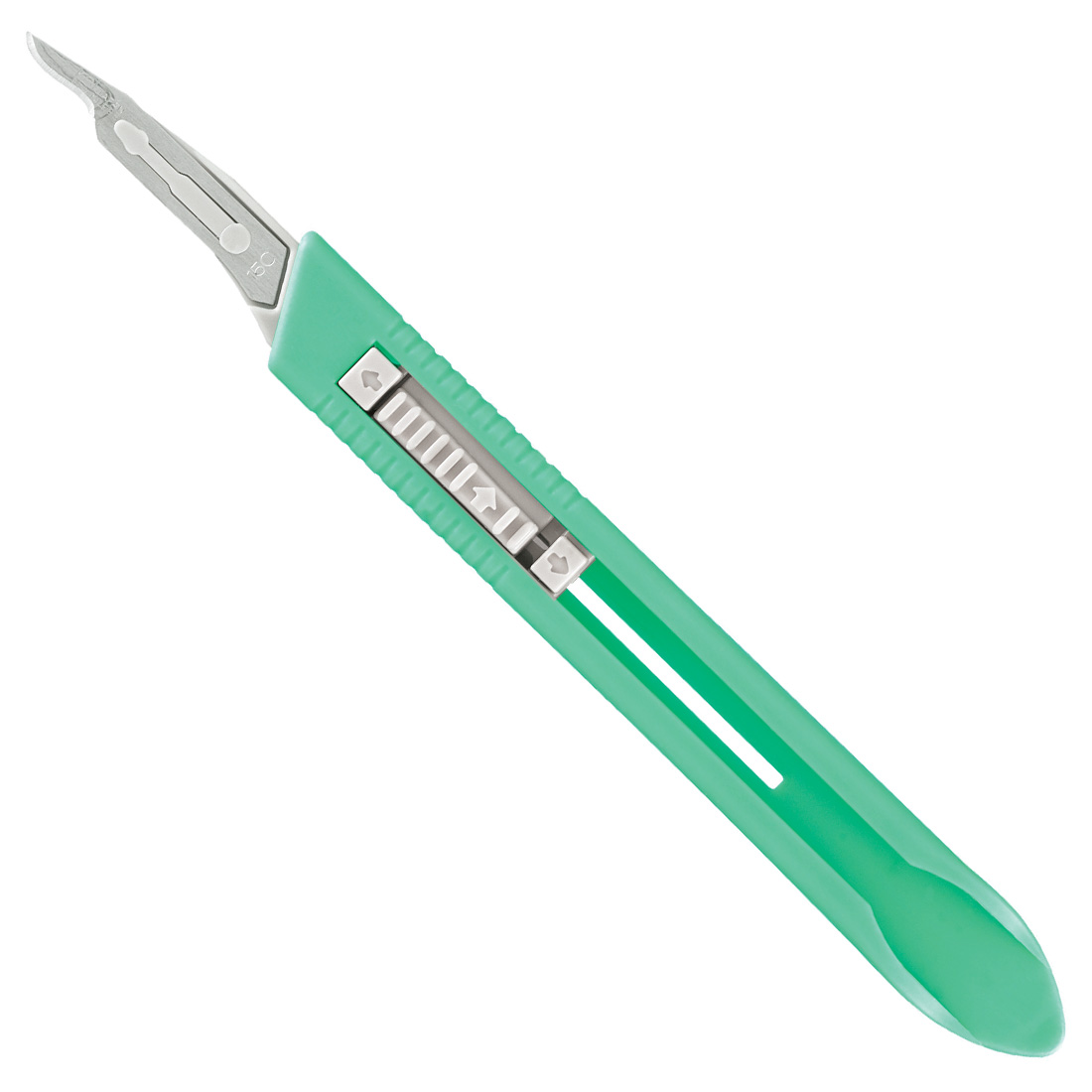Integra® Miltex® Disposable Safety Scalpel, #15C, Stainless Steel w/Retractable Blade - 10/Box