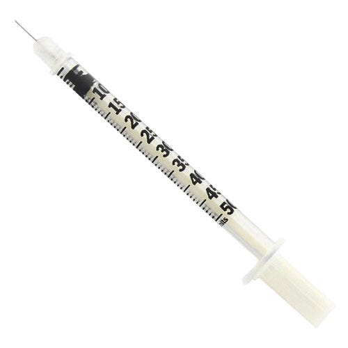 0.5 cc Insulin Syringe w/ 31 G x 5/16" U-100 BD Ultra-Fine™ Needle - 100/Box