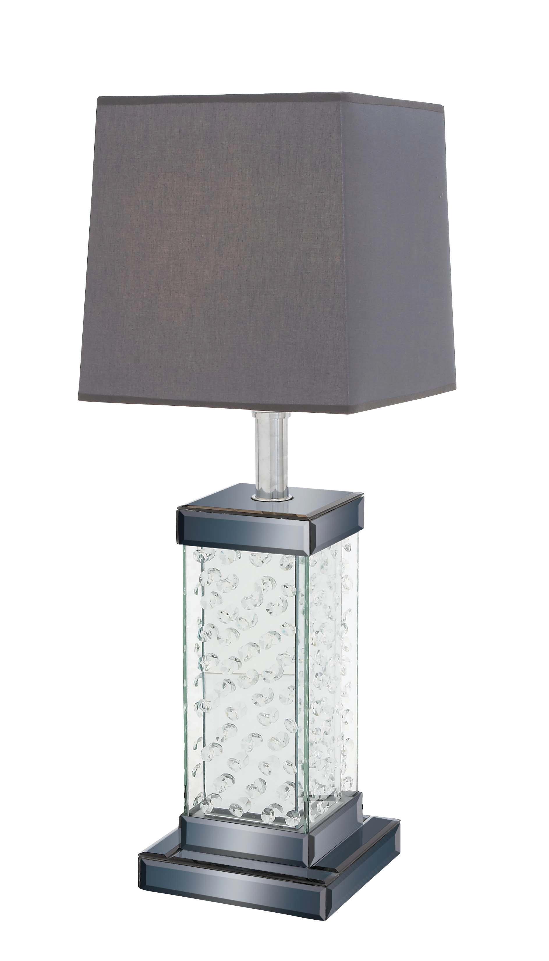 (Only Lamp holder or socket) aGray Glass  Room Table Lamp, 11\" x 11\" x 31\"