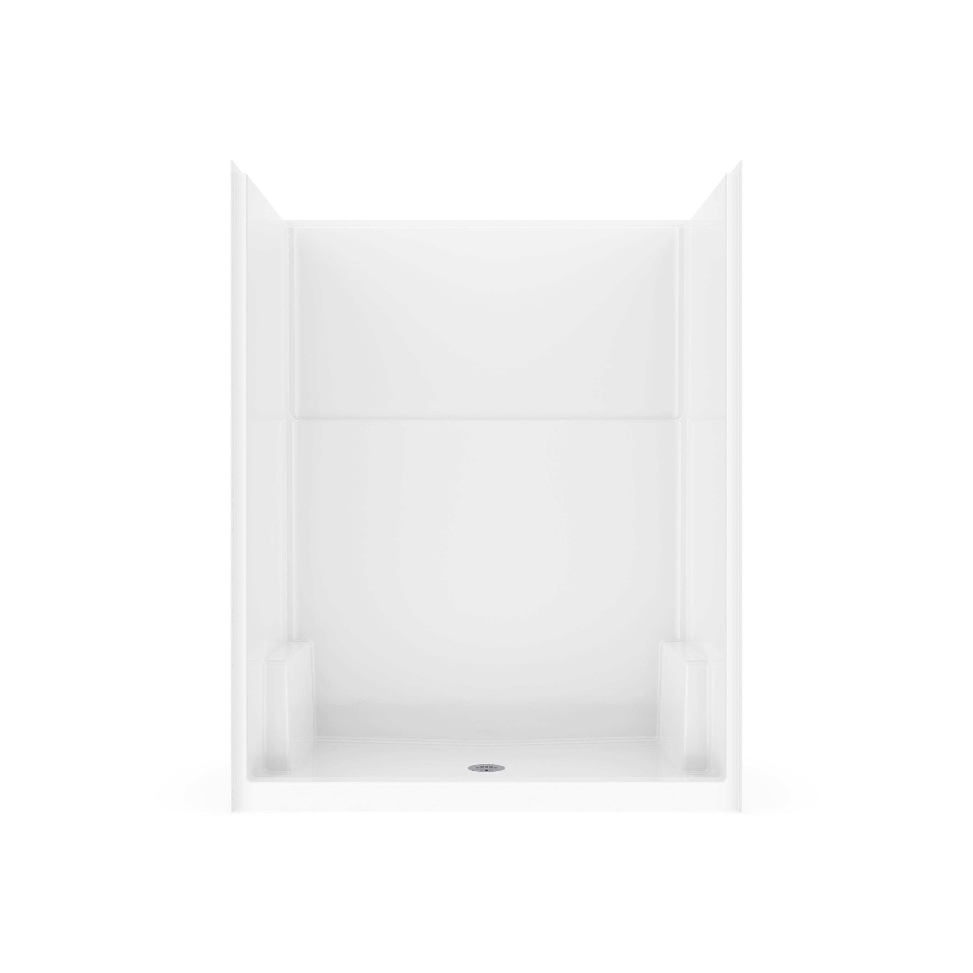 Icon SH6036 AcrylX™ Alcove Center Drain One-Piece Shower in White view 8