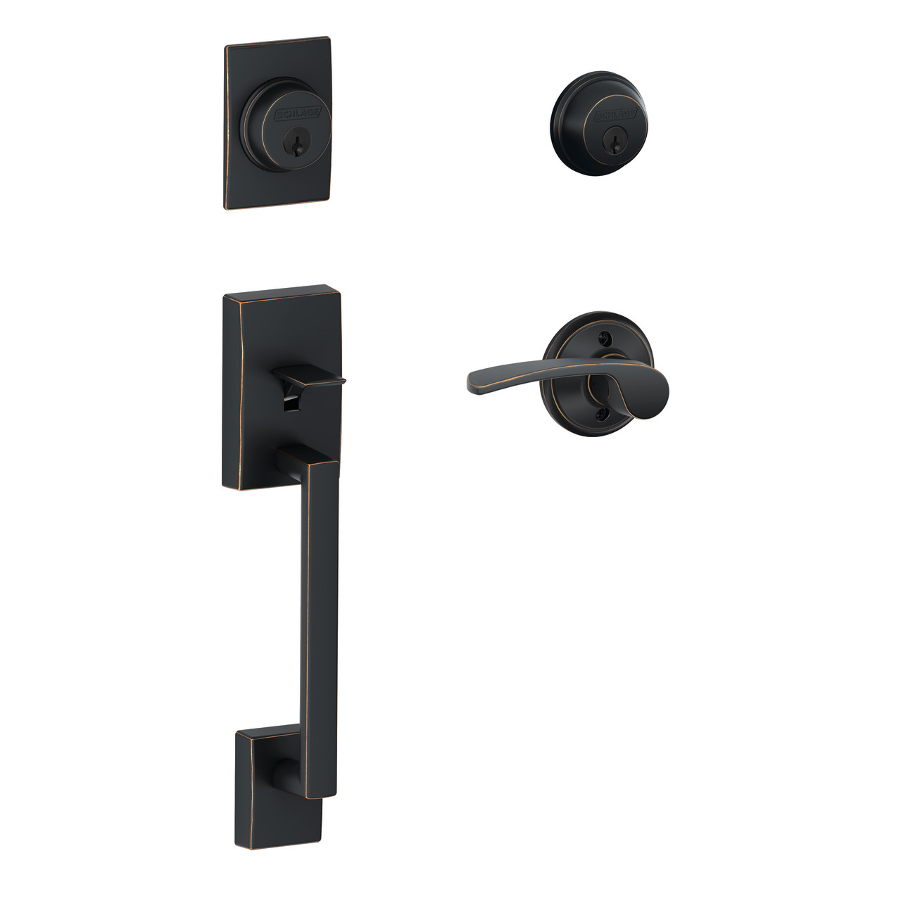 Double Cylinder Handleset and Merano Lever