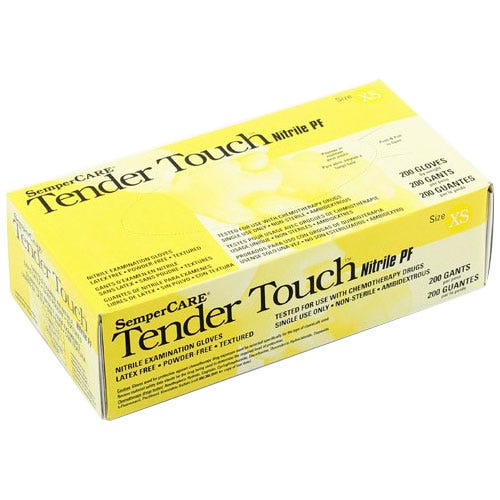 Tender Touch® 200 Xsmall Exam Glove Nitrile, Powder-Free- 200/Box