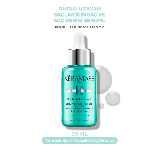 serum extentioniste daha hızlı ve güçlü uzayan saçlar için bakım serumu