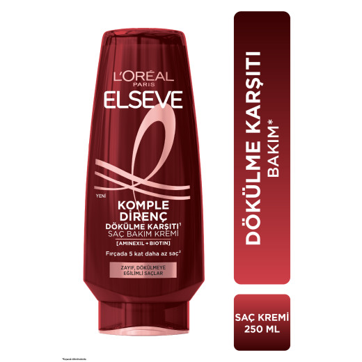 l'oréal paris elseve komple direnç dökülme karşıtı bakım kremi 250ml