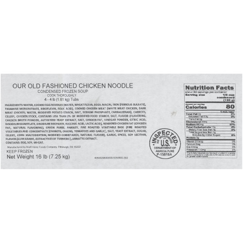  HEINZ CHEF FRANCISCO Old Fashioned Chicken Noodle Soup, 4 lb. Tub (Pack of 4) 