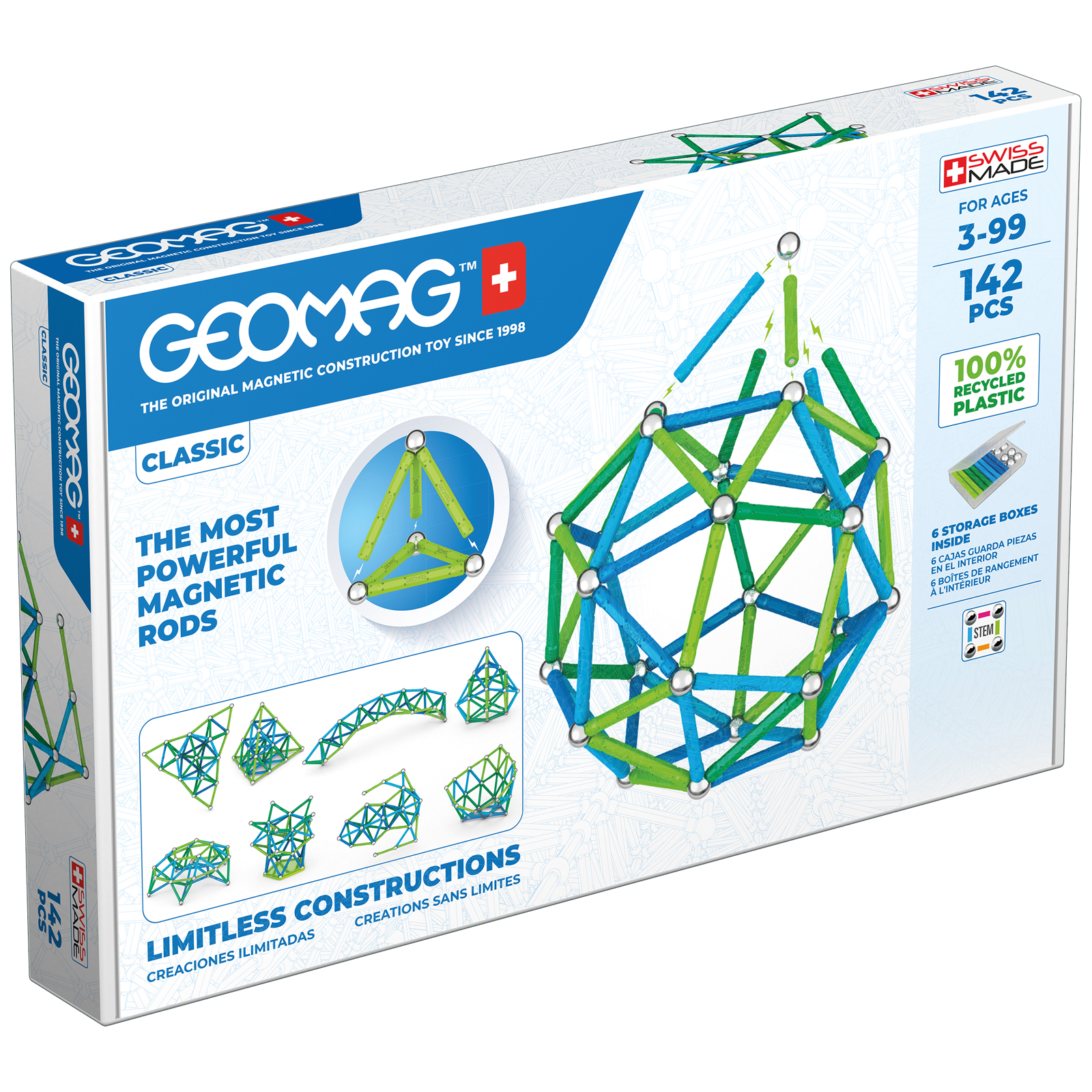Geomag Geomag Green Line Color, 142 Pieces