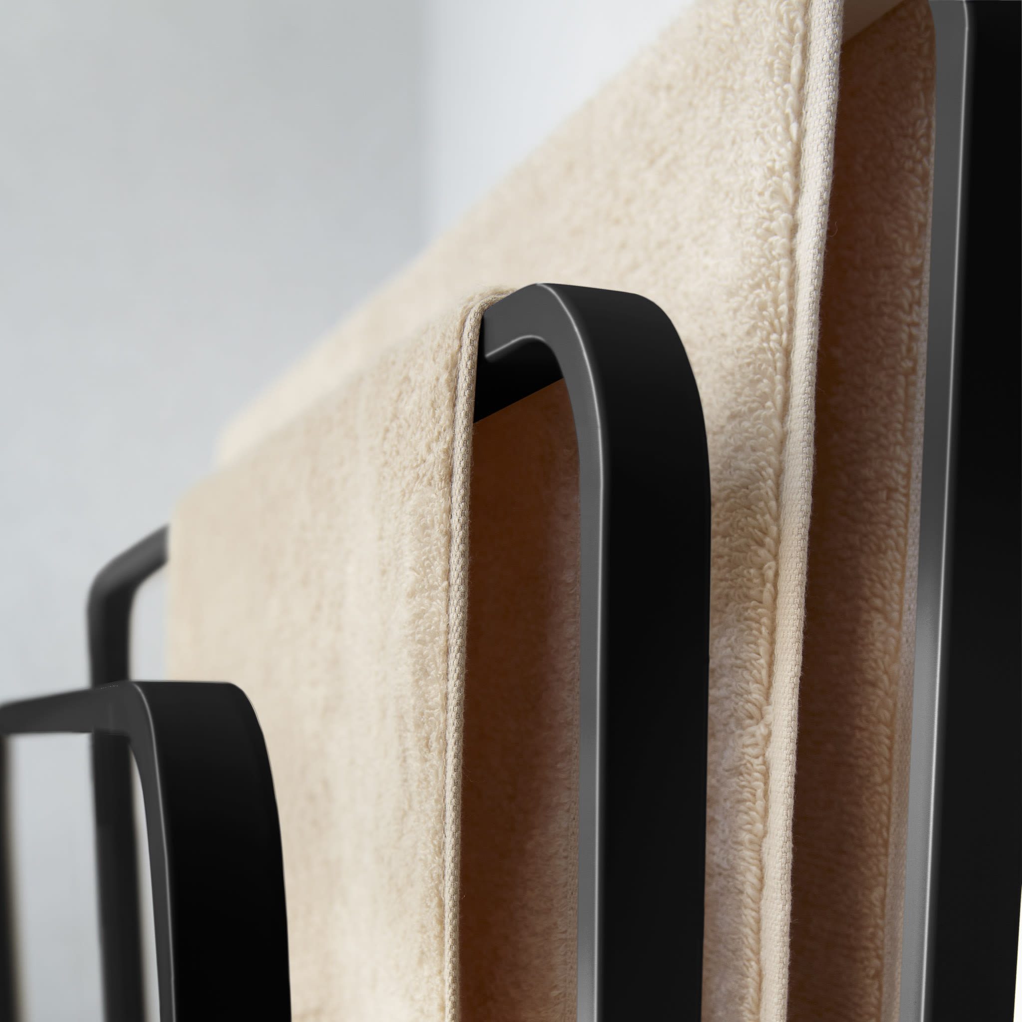 Bath Towel Hanger with 3 Bars : Convenient Handling