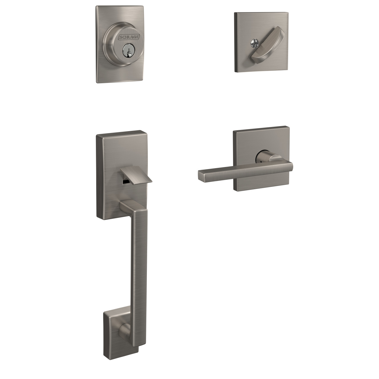 Custom Single Cylinder Handleset and Latitude Lever with Collins Trim