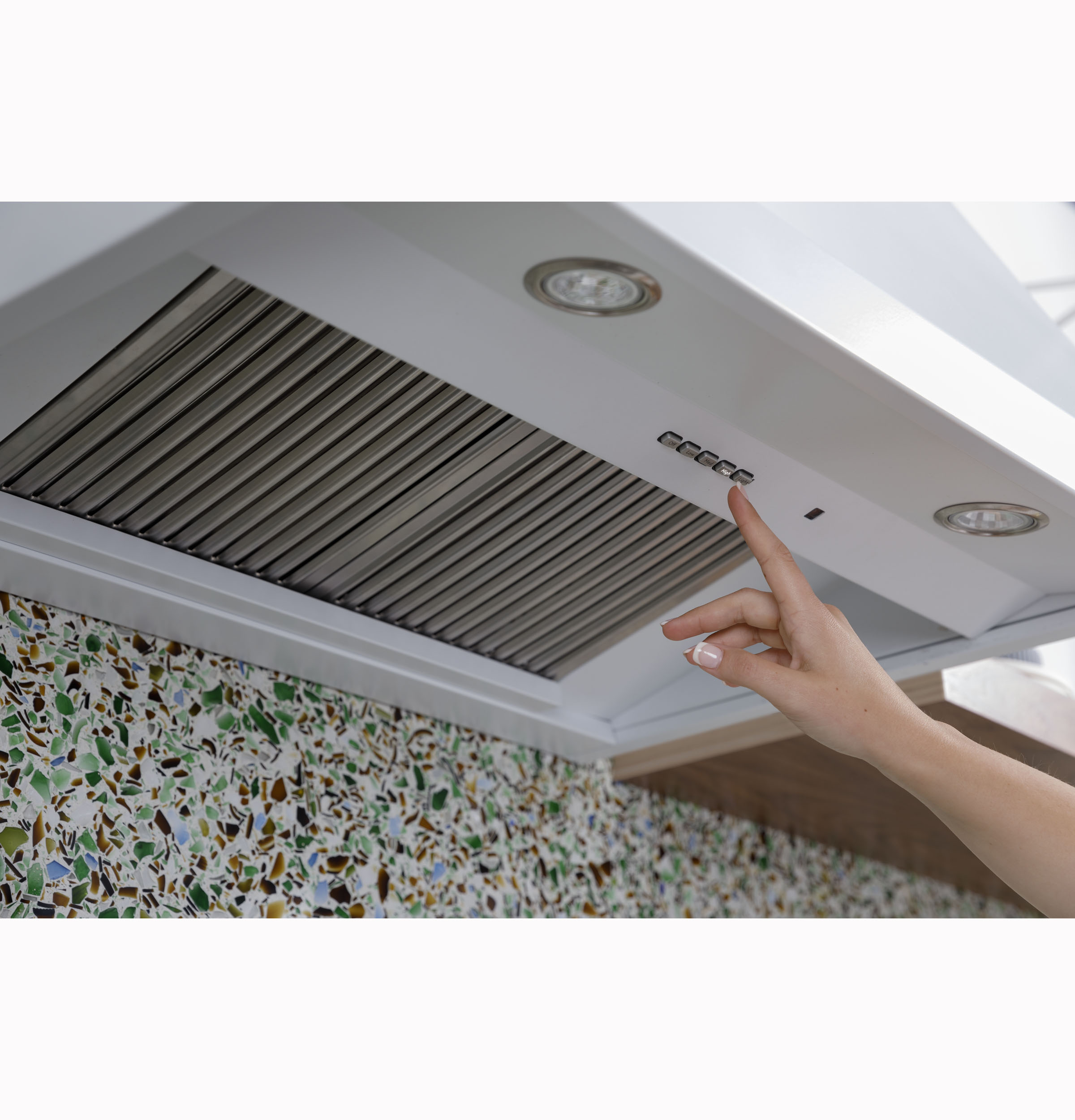 Café™ 36" Matte White Wall Mounted Commercial Range Hood view 4