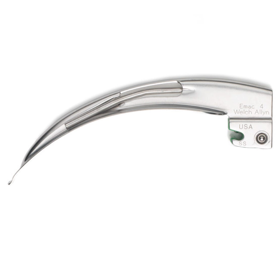 Welch Allyn Standard Fitting FiberOptic Laryngoscope Blades - Macintosh, Size 4, Fits Welch Allyn Fiberoptic Handle