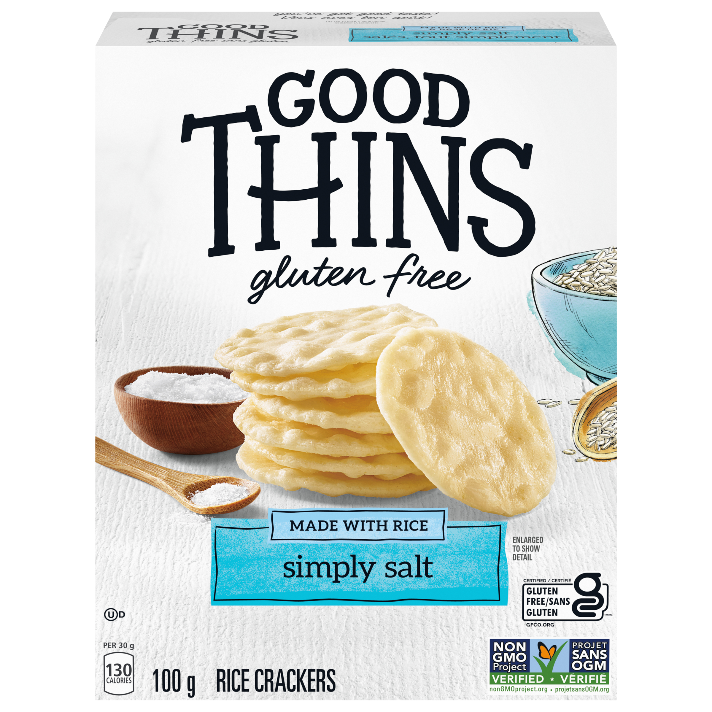 Craquelins GOOD THINS Riz, salés tout simplement 100 g-2