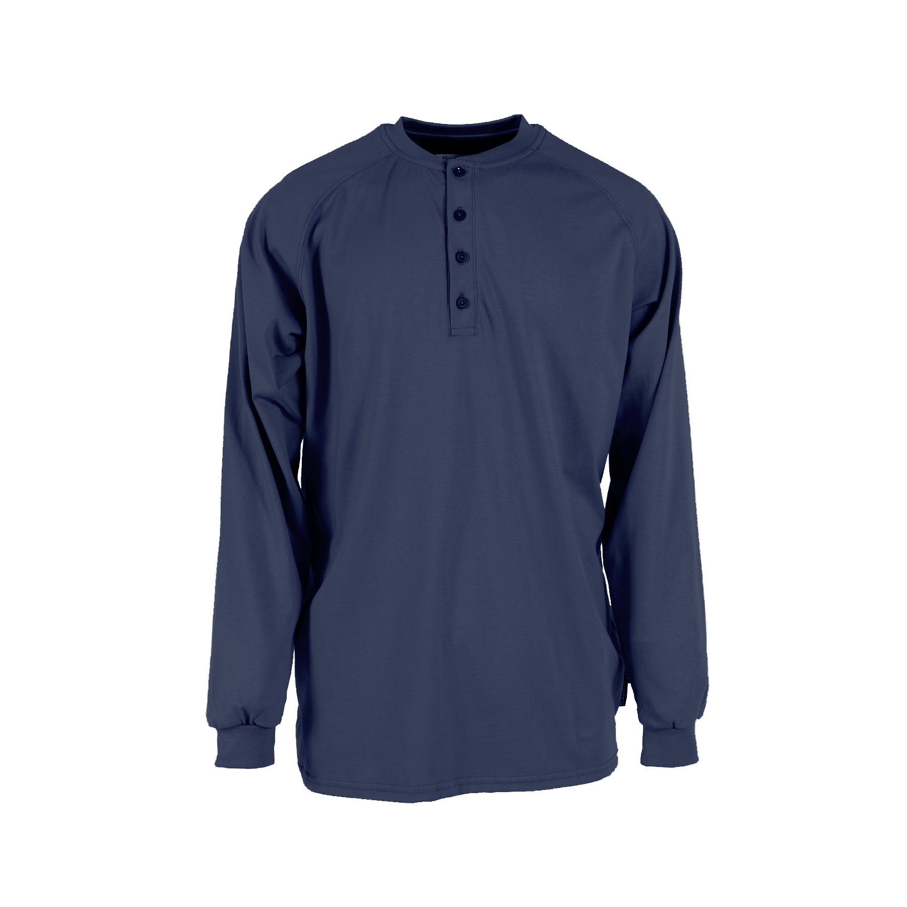 VI6HS 6 oz Cotton FR Henley Shirt (CAT 2) - Navy - Size 2X