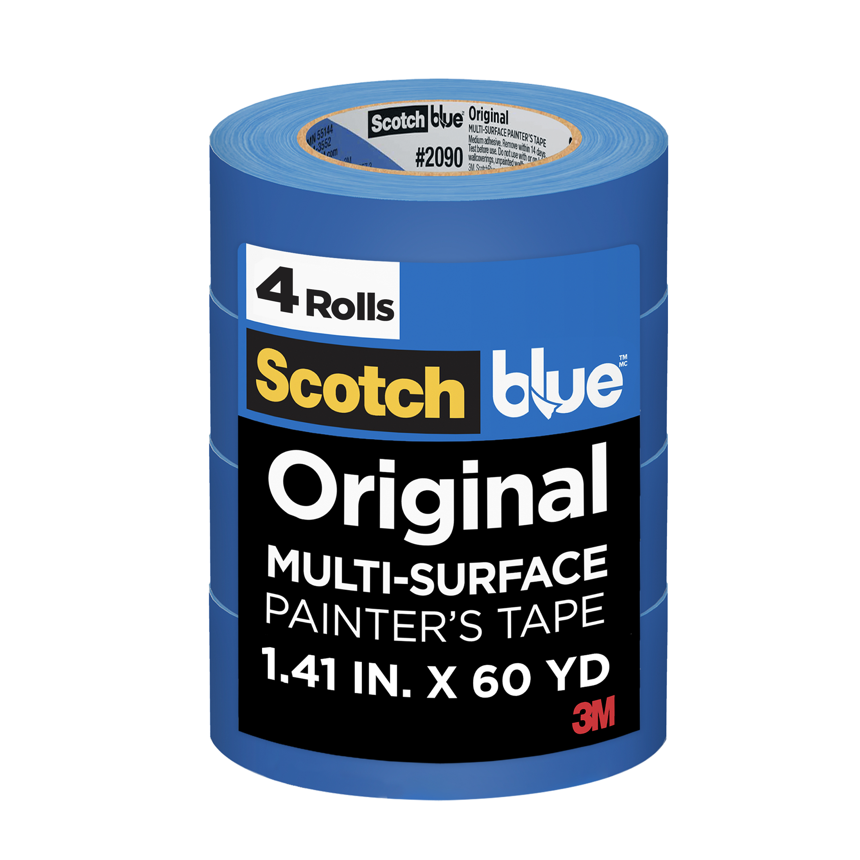 SCOTCHBLUE SURFACE PAINTER'S TAPE 1.41"X60YD (36MM X 54.8) 4 PACK