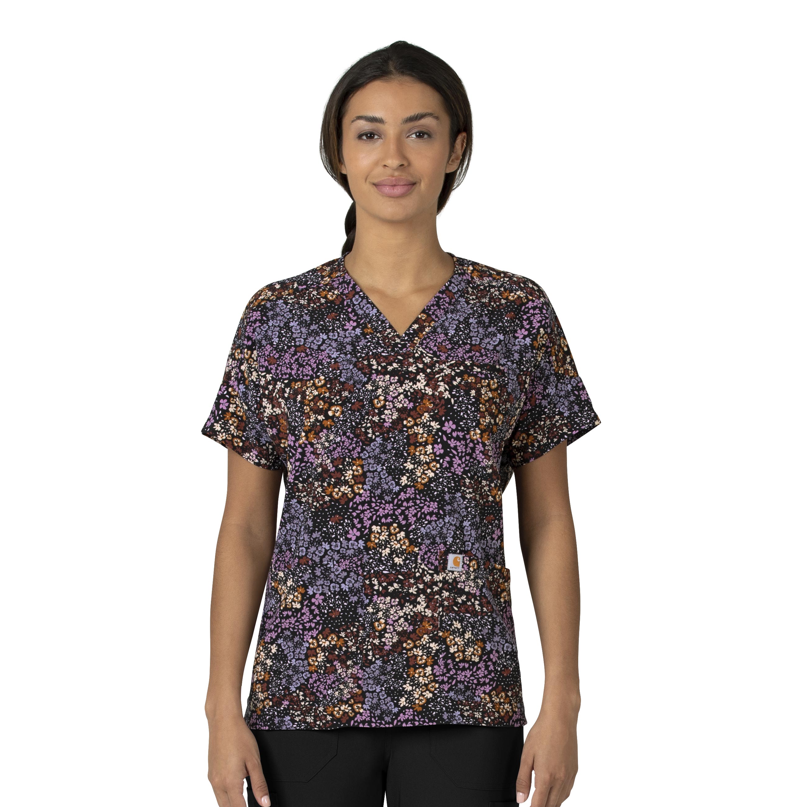Women&#8216;s Oversized V-Neck Print Scrub Top-Carhartt