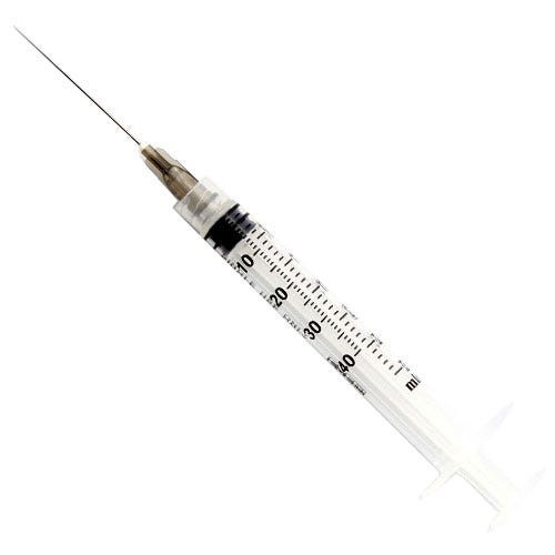 Needle and Syringe 3cc , 22ga x 1- 1/2", 100/Box