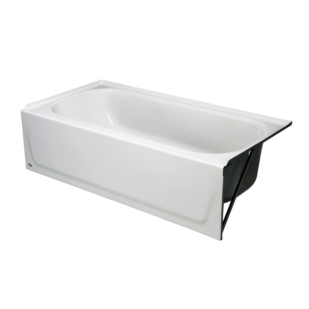 Maui 6030 Porcelain Enamel Alcove Right-Hand Drain Bathtub in White view 11