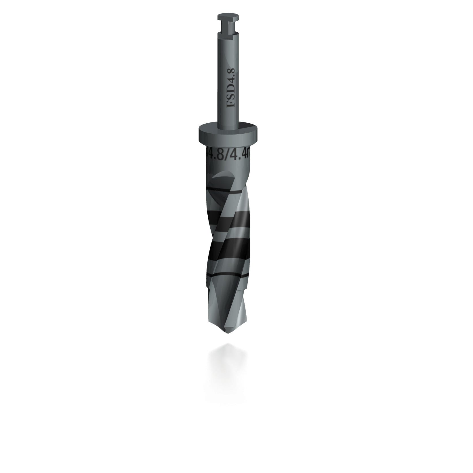 4.8mm - 4.4mm Twist Drill Step - LONG (INTERNAL HEX System)