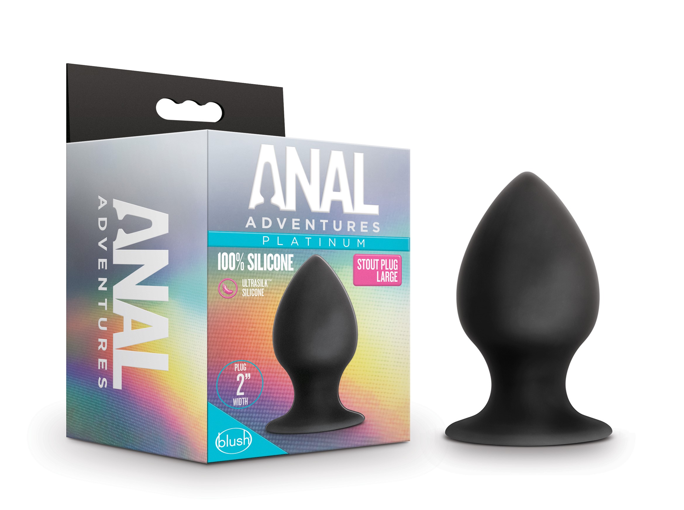 Blush Anal Adventures Platinum Stout Black 3.75-Inch Anal Plug