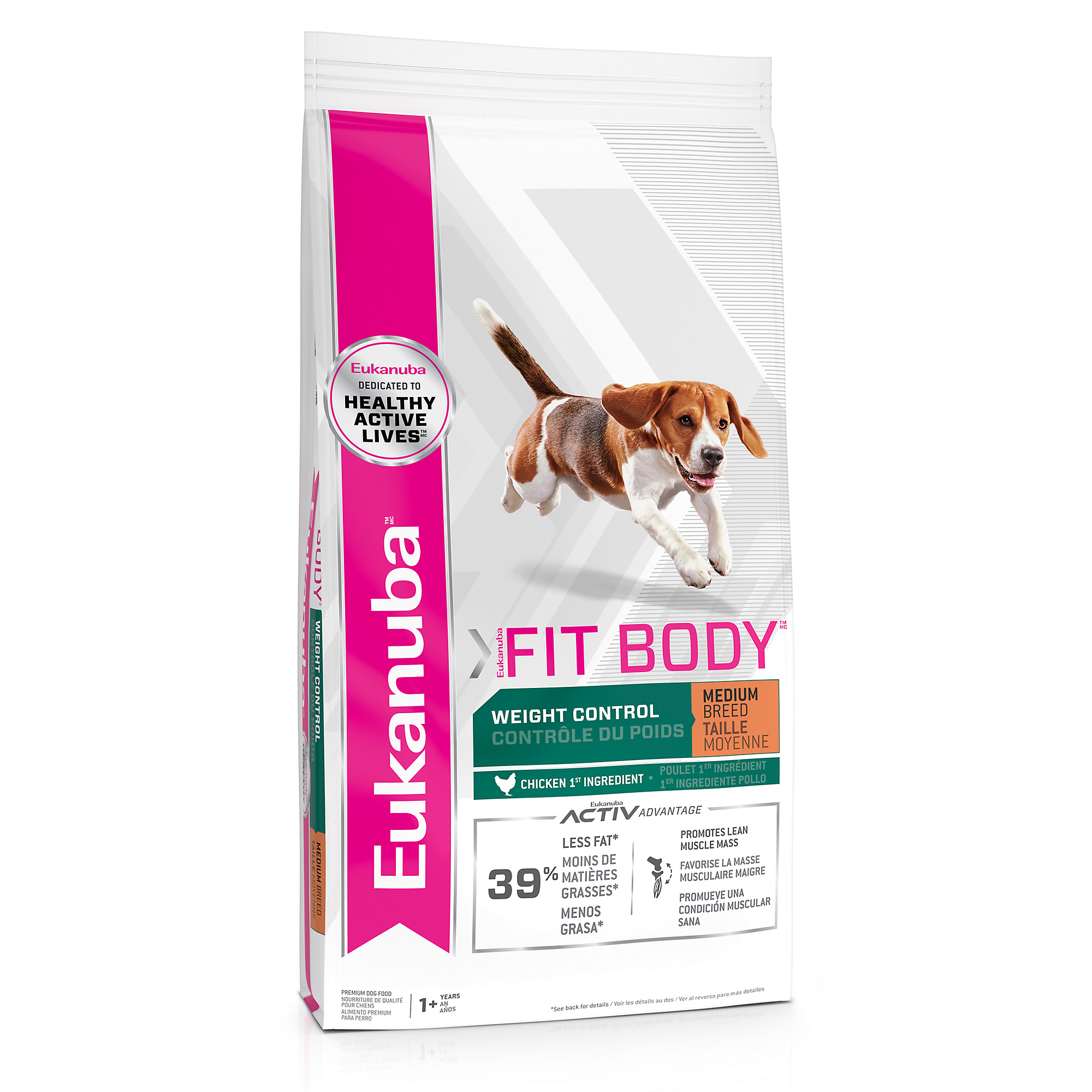 Fit Body Weight Control Medium Breed Dry Dog Food Eukanuba