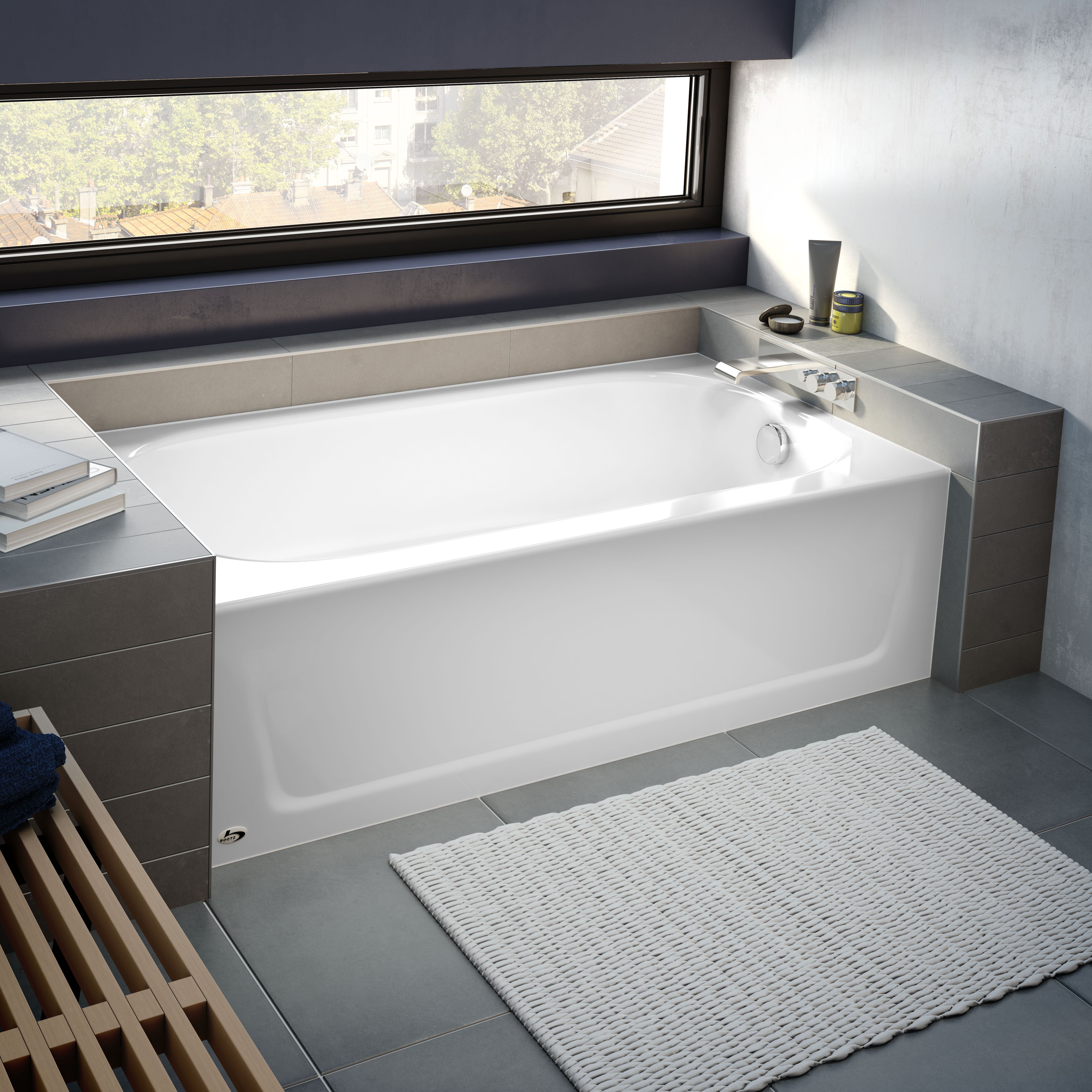Maui 6030 Porcelain Enamel Alcove Right-Hand Drain Bathtub in White view 10