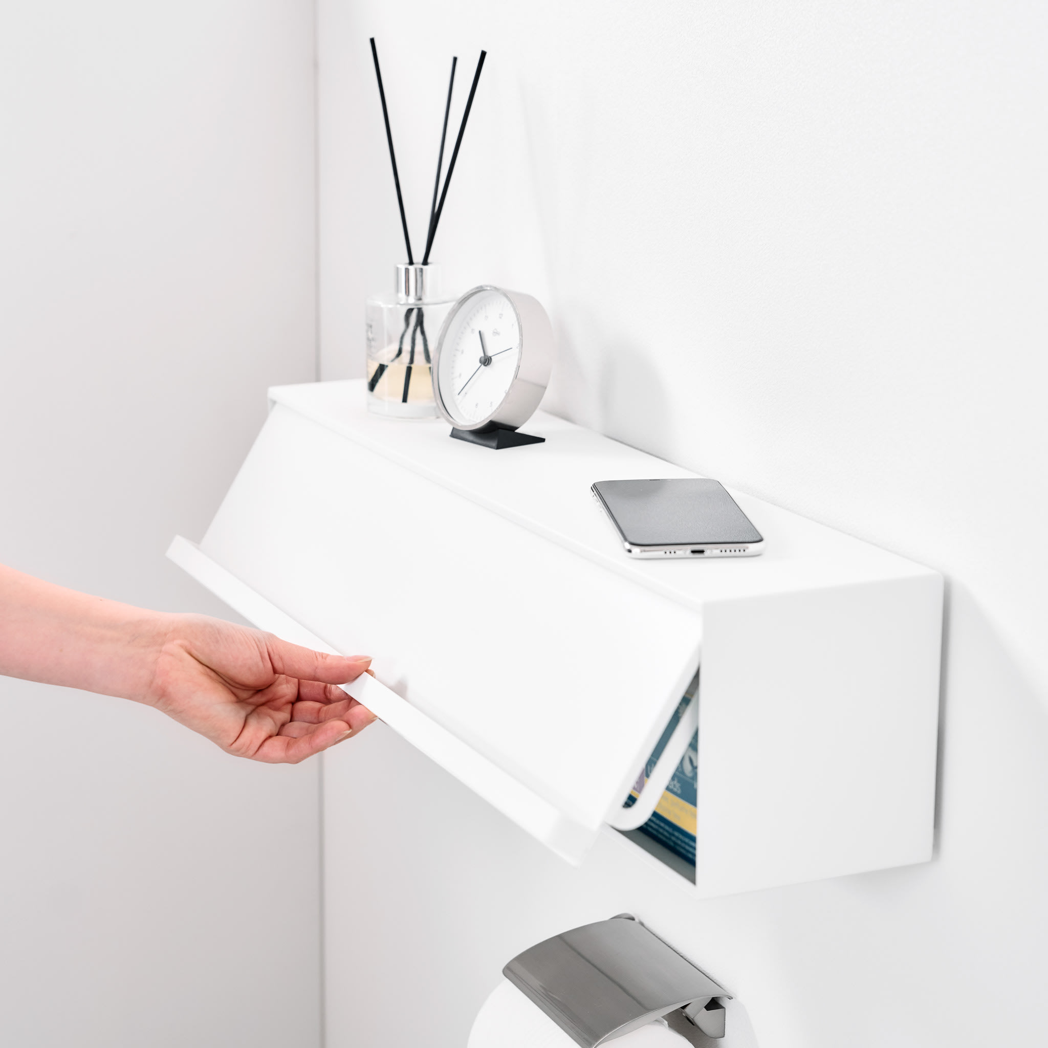 Wall-Mounted Storage Box : Discreet Organization