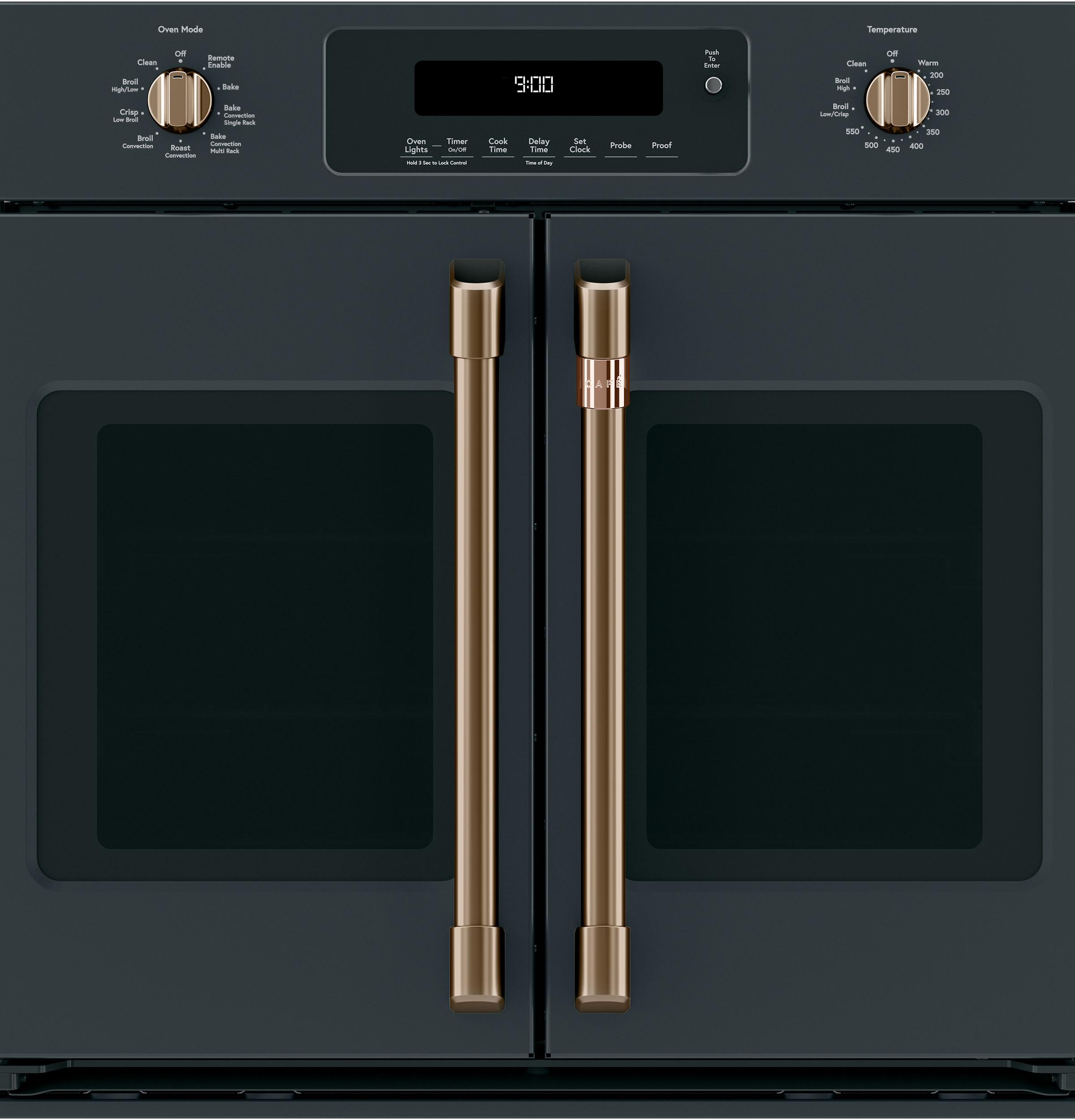 30" Width Hndl & Knob Kit for French-Dr Sgl Wall Ovens Brushed Bronze For use w/ Wall Ovens — Not Connectable view 3