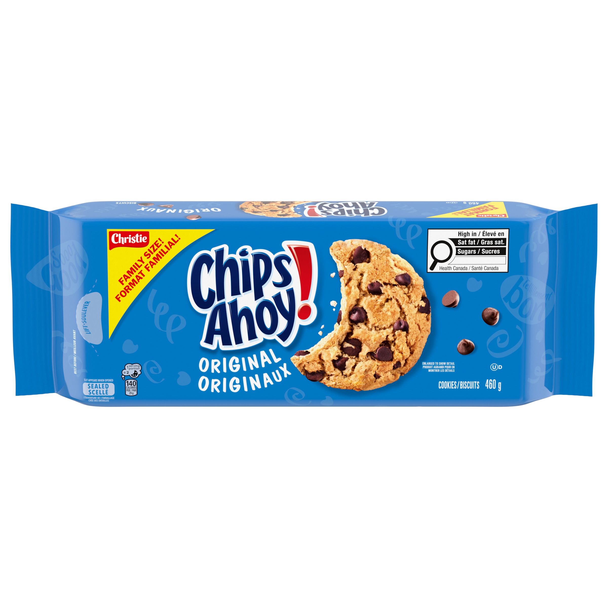 CHIPS AHOY! Original Chocolate Chip Cookies, 1 Family Size Resealable Pack, 460 g-thumbnail-2
