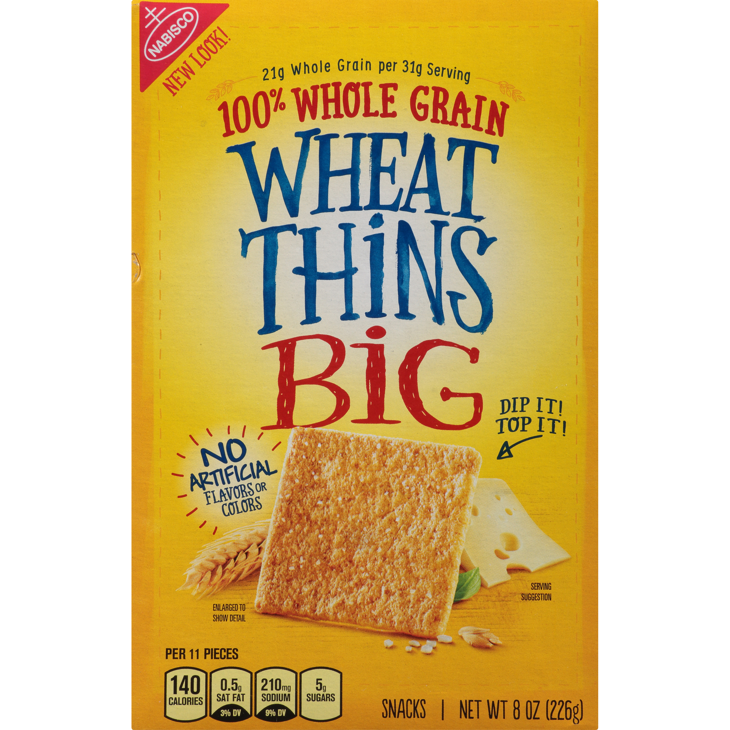 Wheat Thins BIG Whole Grain Wheat Crackers, 8 oz-1