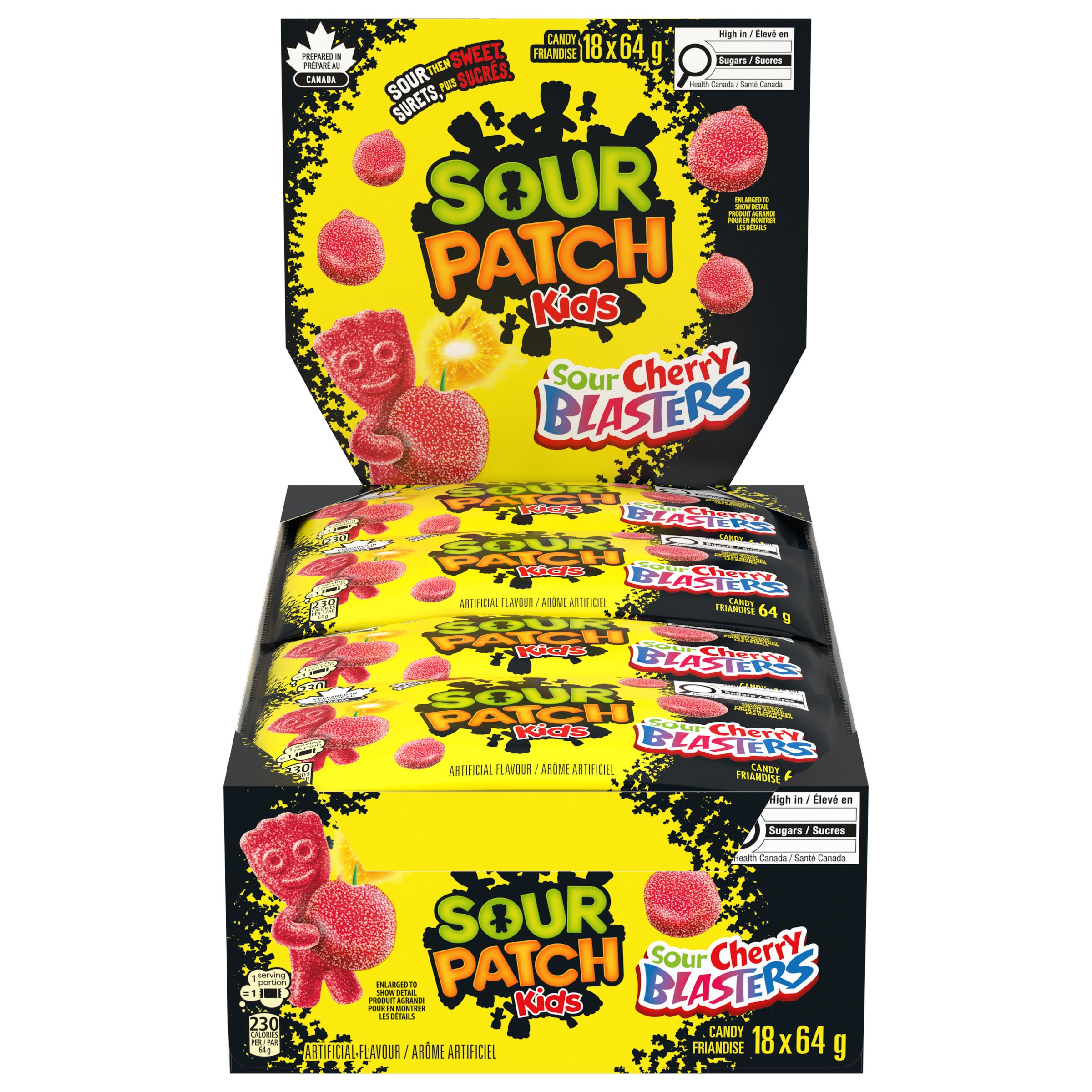 Maynards Sour Cherry Blasters Candy, 64 Grams (Pack of 18)-0