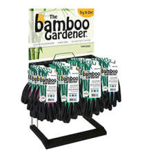 Bellingham CTDC5370AC Bamboo Gardener™ Nitrile Palm Gloves in Assorted Colors 4 Peg Countertop Display, 48 Pairs