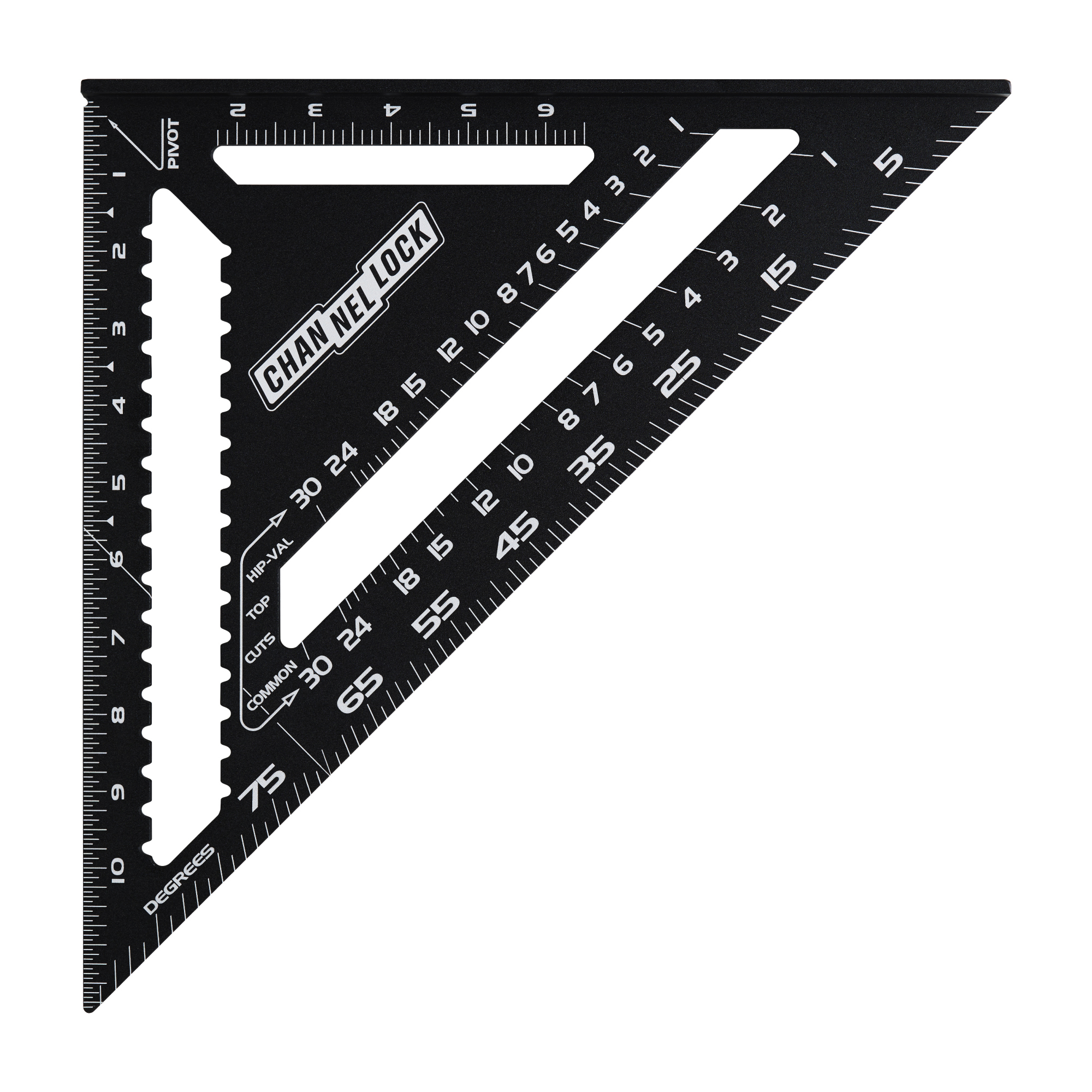 8100-012RS 12-inch Laser-Etched Aluminum Extruded Rafter Square