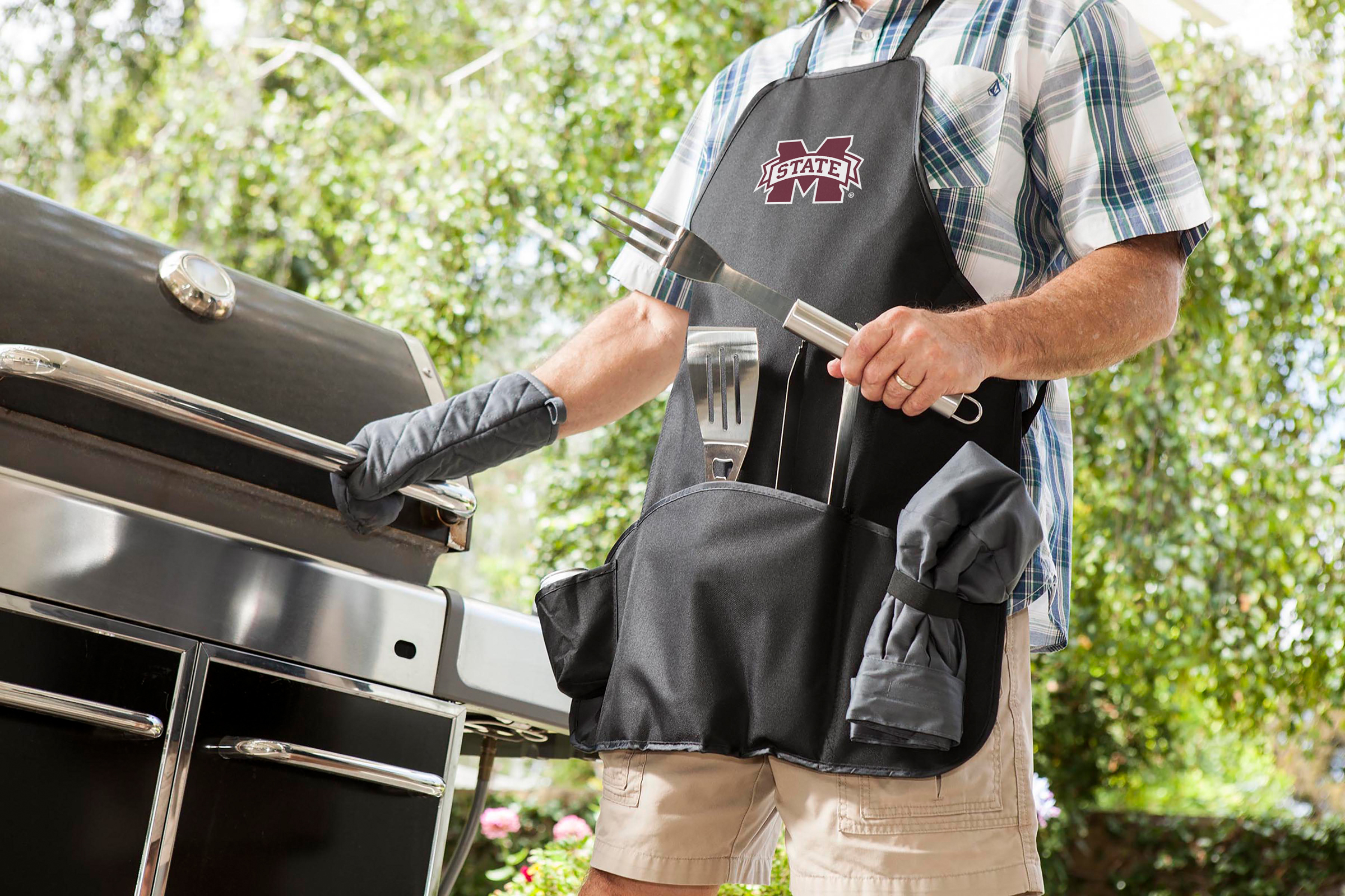 Mississippi State Bulldogs - BBQ Apron Tote Pro Grill Set