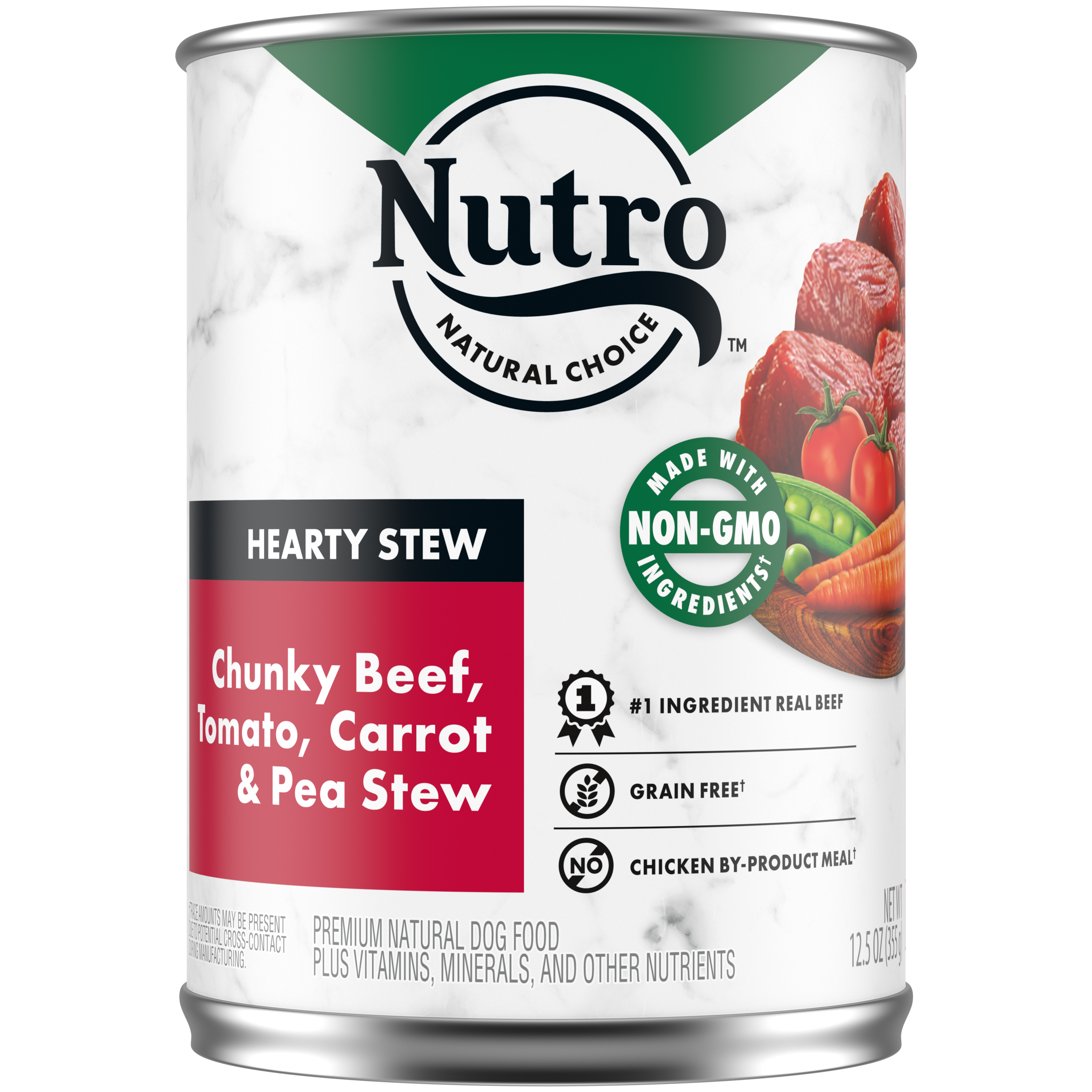 12/12.5 oz. Nutro Chunky Beef, Tomato, Carrot & Pea Stew - Food