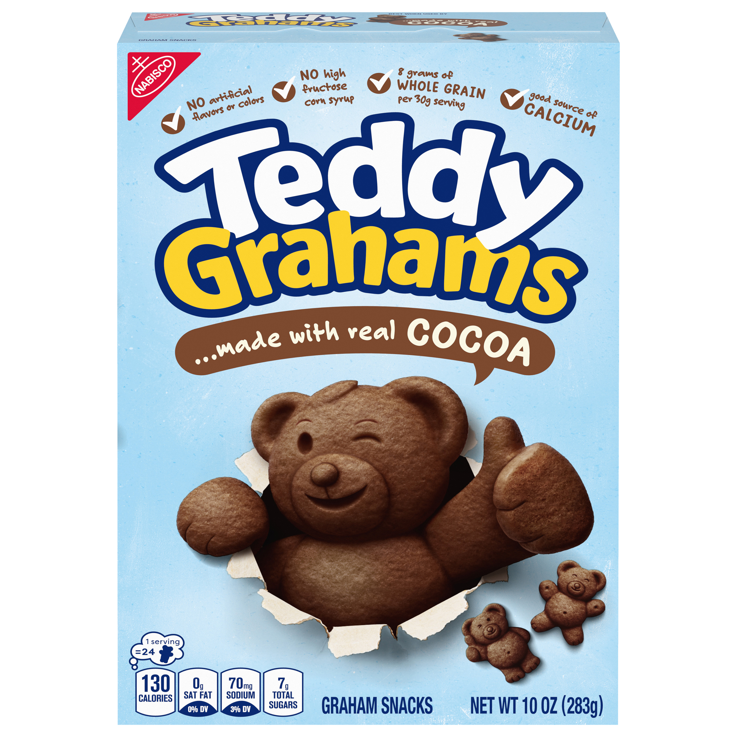 Teddy Grahams Chocolate Graham Snacks, 10 oz-0