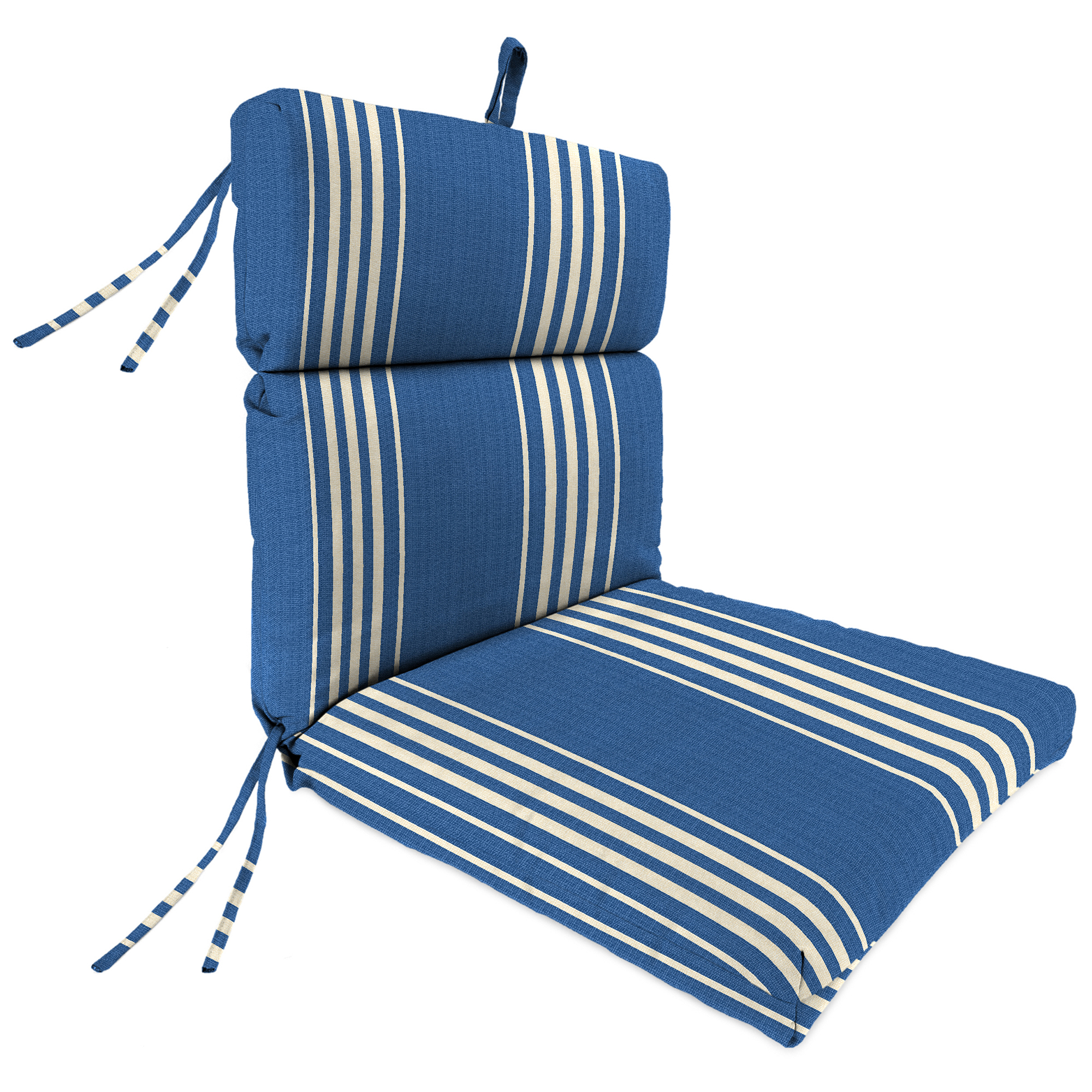 New Outdoor Dining Lounge Chair Cushion with Ties and Loop 21" x 43", UV Treated - Picture 7 of 7