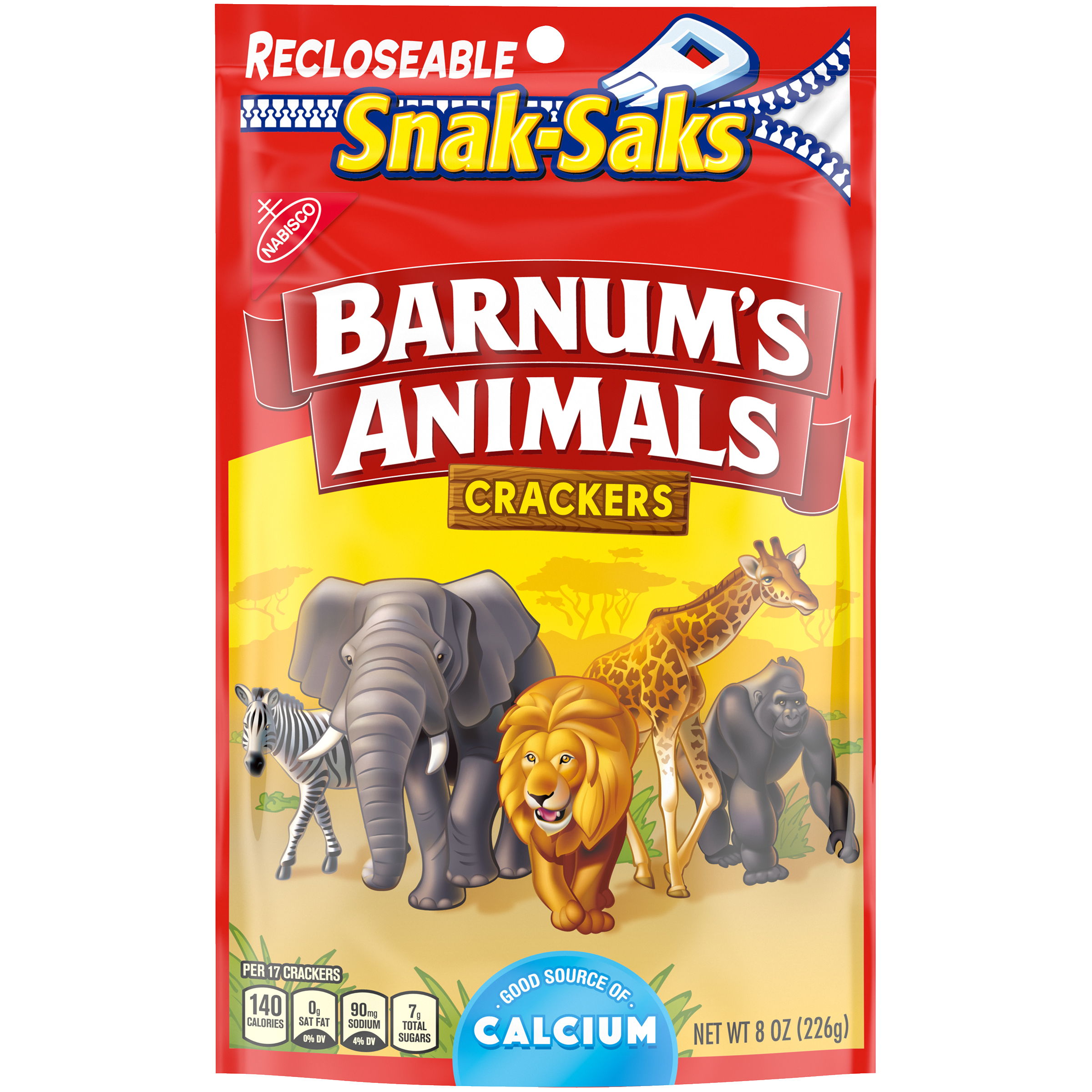 Barnum's Original Animal Crackers, Snak-Sak, 8 oz-thumbnail-1