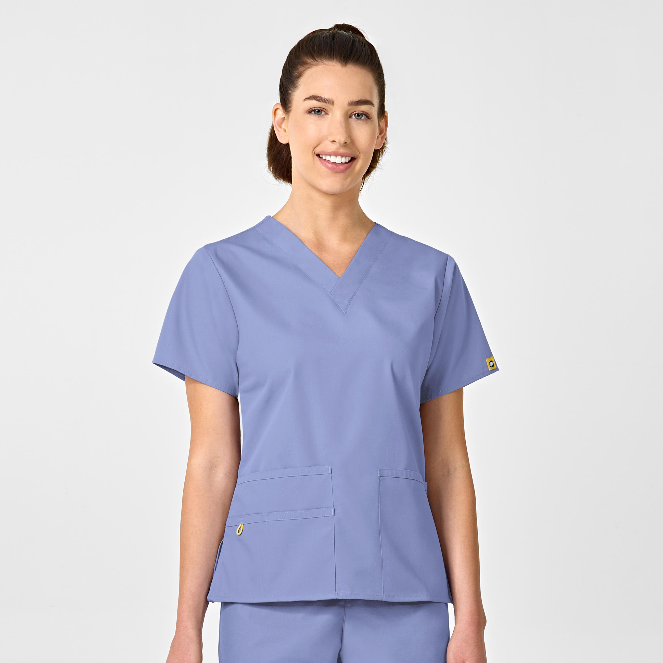 Origins Bravo-Women&#8216;s V-Neck Scrub Top-Wonder Wink