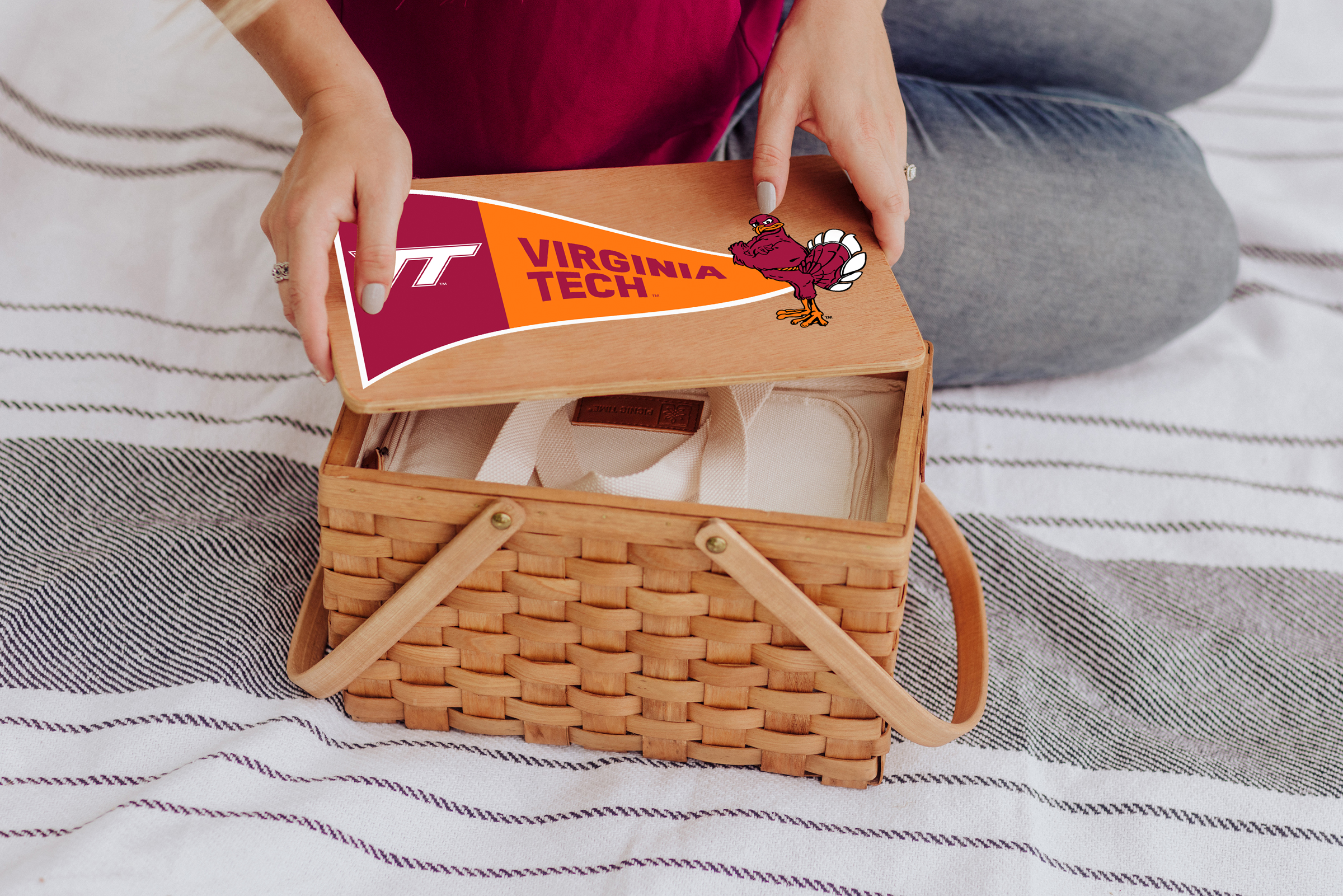 Virginia Tech Hokies - Poppy Personal Picnic Basket