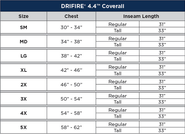 Sizing Chart