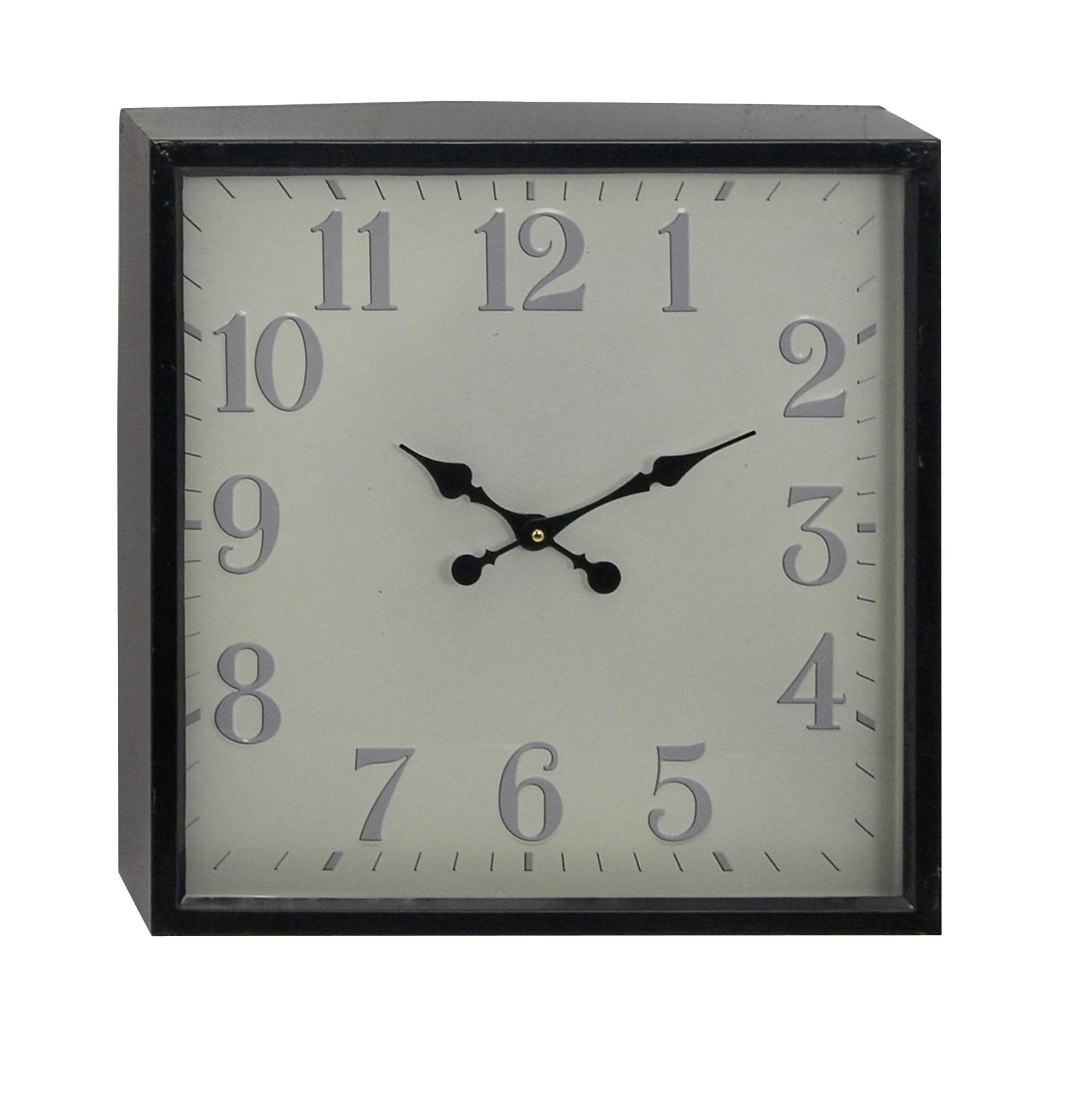 Black Metal  Wall Clock, 18" x 4" x 18"