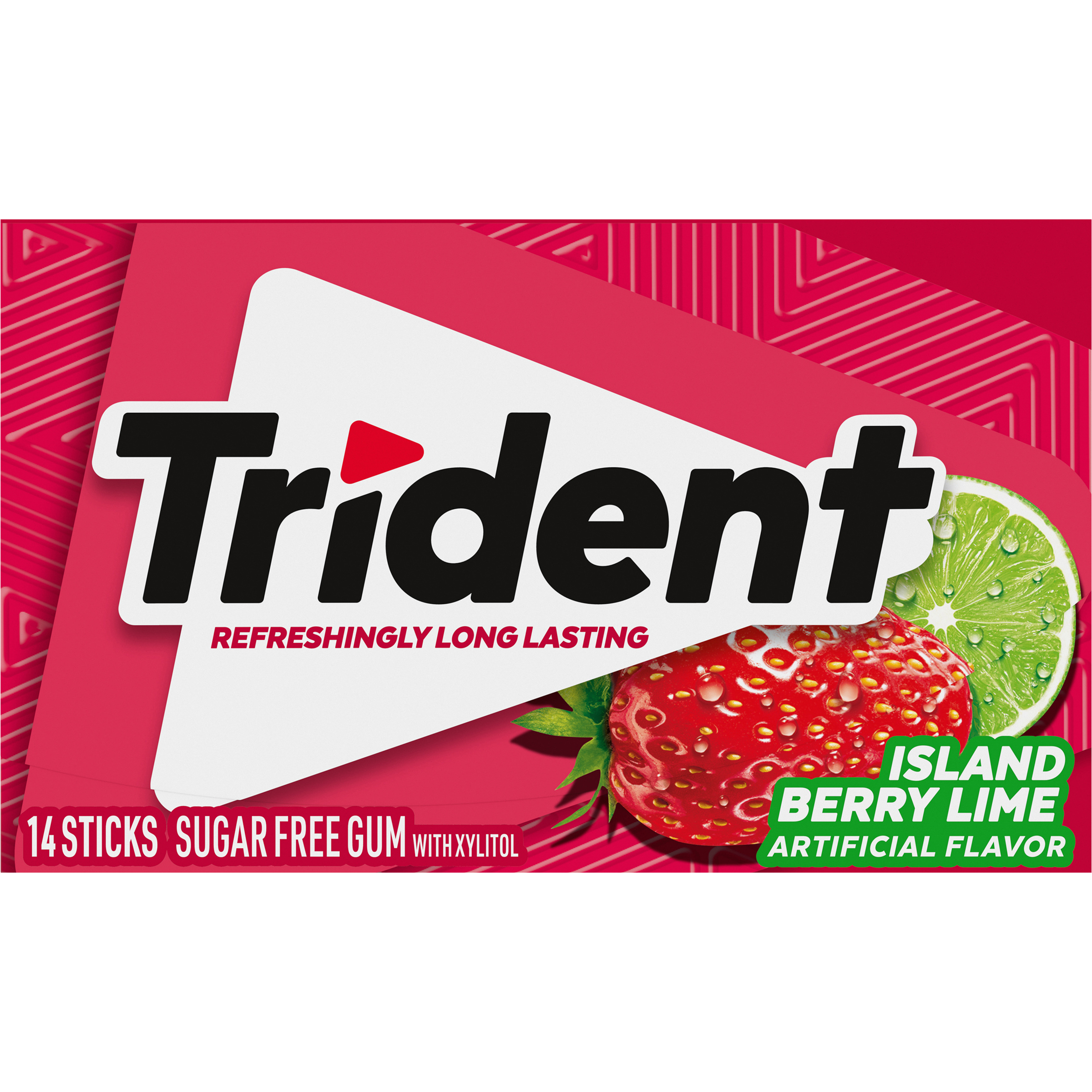Trident Island Berry Lime Sugar Free Gum, 12 Packs of 14 Pieces (168 Total Pieces)-3