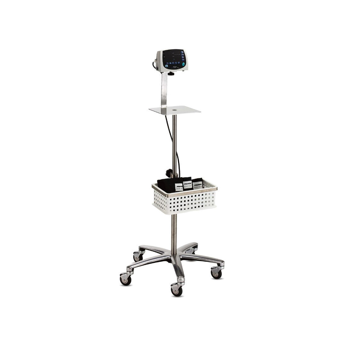 Standard 5 Point Rolling Stand w/Adjustable Pole Height for AVANT 2120 Noninvasive Blood Pressure & Digital Pulse Oximeter