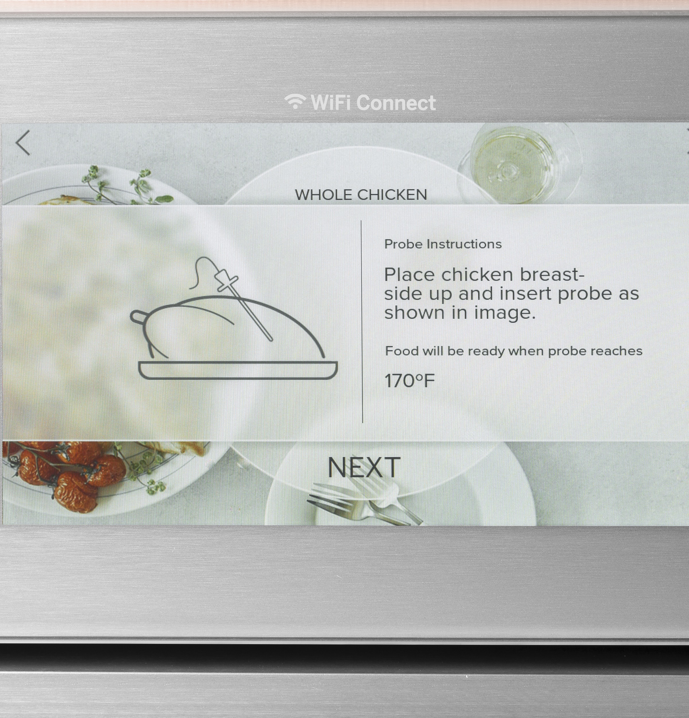 30" Width — Slf & Stm Cln — Conv Oven — 7" Full-Clr Tch LCD Scrn — 1x Roller Rck, Meat Prb — Prec Ckg, Hot-Air Fry — ADA Compliant — Connectable via built-in WiFi — Est Drop Date = JUN-26 view 6