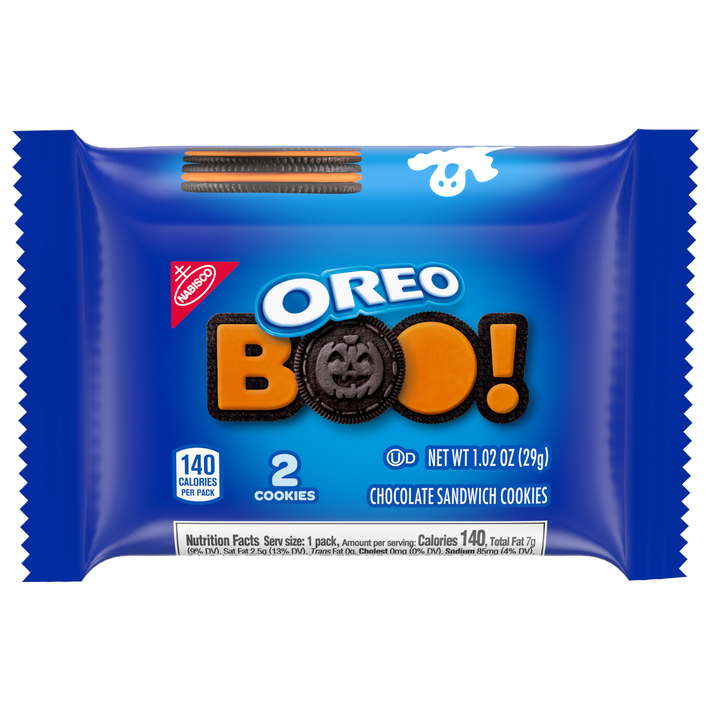 OREO Fall Treats Double Stuf Chocolate Sandwich Cookies and Halloween Cookies Variety Pack, 45 Trick or Treat Bags (2 Cookies Per Snack Pack)-thumbnail-3