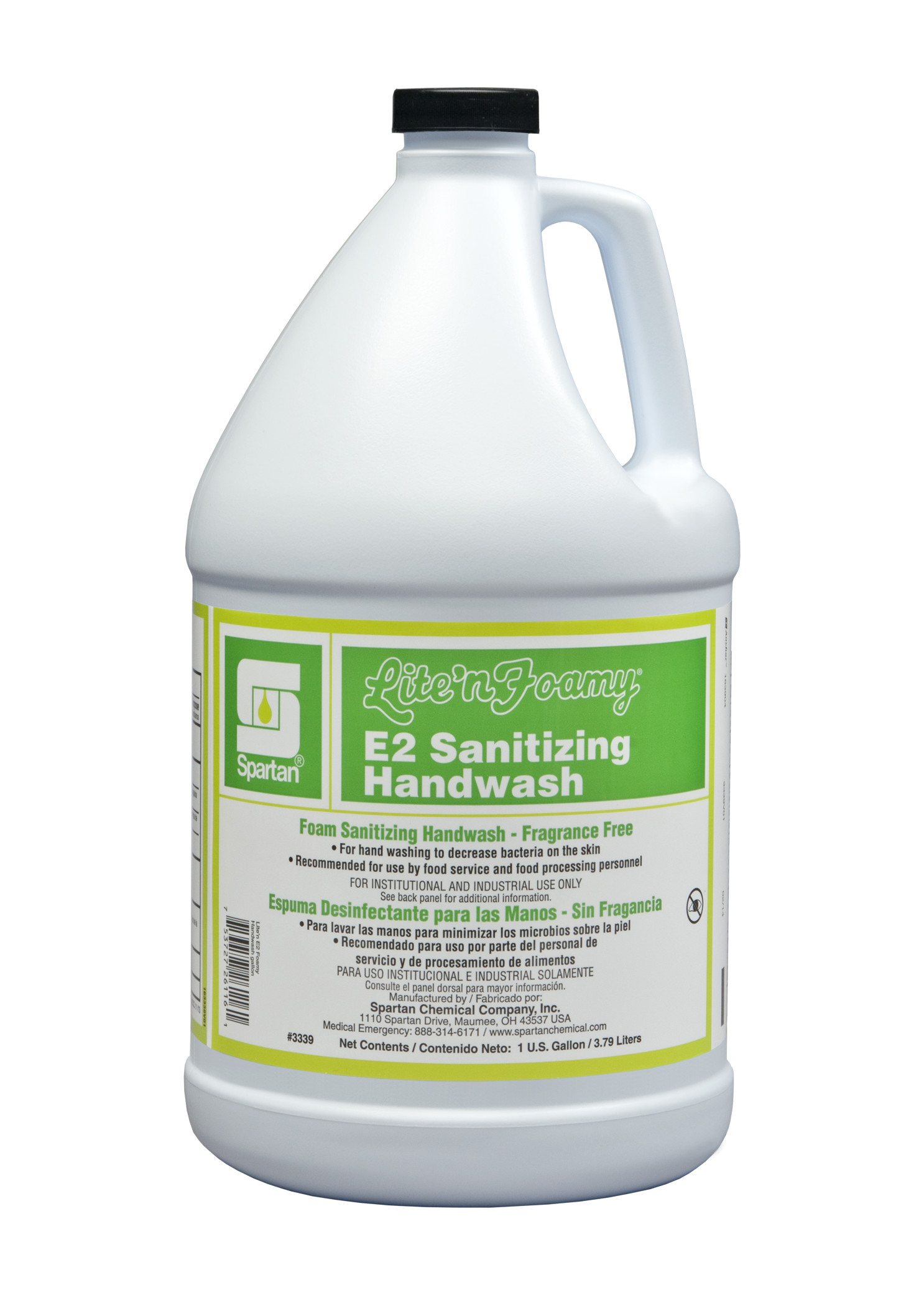 Spartan Chemical Company Lite'n Foamy E2 Sanitizing Handwash, 1 GAL