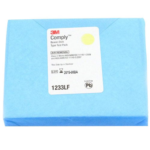 Comply Bowie-Dick Test Pack, Lead-Free Ink Chemistry, 5" x 4 3/8" x 3/4" - 30/Case