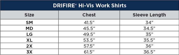 Sizing Chart